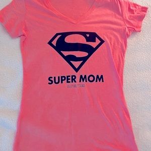 SUPER MOM - SUPER Tired T-Shirt SUPER Cute! T-Shirt Size L NEW